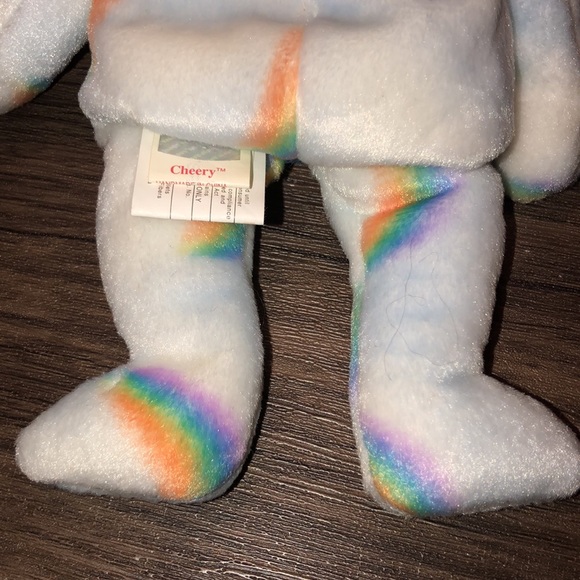 Ty Beanie Babies Cherry The Bear New W/Tags, cute Bear with rainbows and sun - Picture 5 of 6